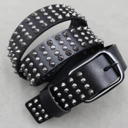 Designer Brand Belt Men Rivet Real Leather Pin Belt Male Black Rock Genuine Leather Cowhide Luxury Punk Belt Jeans