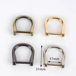 5Pcs Detachable Screw D Buckle U Ring Metal Bag Chain Adjuster Hanger Hooks Clasp Handle Connector DIY Bags Hardware Accessories