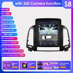 Hizpo 8Core 9.7 Inch Car Electronic Devices For Hyundai Santa Fe 2 2006 - 2012 2din Head Unit Carplay Radio Multimedia GPS WIFI
