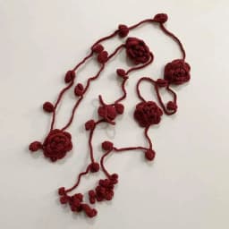 Temperament Rose Handmade Waist Chain Women's Elegant Versatile Crochet Flower Long Necklace Decorative Skirt Belt Accessories