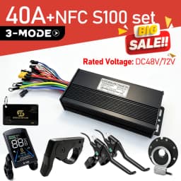 48V 72V 40A 1000W 1500W 2000W Ebike Brushless Motor Sine Wave Controller with S100 NFC LCD Display For E-Mountain Bike Scooter