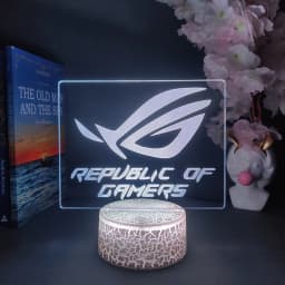 LED ROG Logo Light 7/16 Color Changing rgb for Plexiglass Cool Gaming Room Desktop Decoration Atmosphere Lighting Dec Gamer Gift