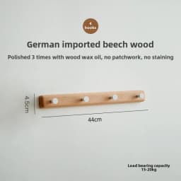 Hanging clothes rack, wall mounted black walnut wood, entrance hall, entrance door, clothes hanger, hat, clothes hook