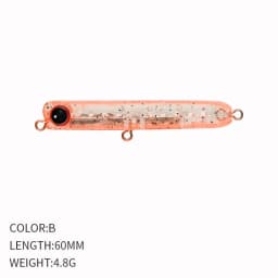 Billings Wobbler Sinking Pencil Bait 60cm 4.8g Micro Sinking Trolling Pencil for Black Bass Jigging Bait Practical Fishing Gear