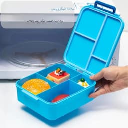 Bento Lunch Box with Soup Thermo Jar, Leakproof 4 Compartment Lunch Food Containers, Thermo Insulated Hot Food Jar for School