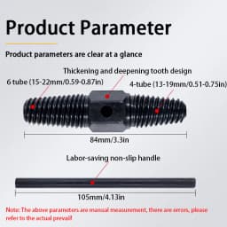 Water Pipe Break Extractor - Dual-Purpose Water Pipe Screw Removal Tool for 1/2in/ 3/4in Pipe Valve Faucet Break Bolt Remover