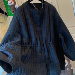 Retro Quilted Cotton Jacket Women's Winter Thickened Warm round Neck Loose Fit Versatile Cotton Coat Stylish Small Cotton Padded