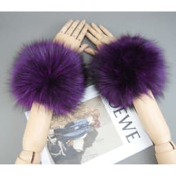 2026 New Style Fox Fur Cuff Arm Warmer Lady Bracelet Real Fur Wristband Glove High Quality Fox fur Cuffs Hot Sale Wrist Warmer