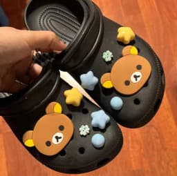 Mesuca 10pcs Shoes Charms Removable Bear Stars Shoe Accessories for Girls Cotton Shoes Clogs DIY Halloween X-mas Party Gifts