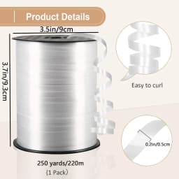 220m/Roll Double-Sided Laser Balloon Ribbon, Party Decoration Ribbon for Birthday Wedding DIY Balloon Chain Accessories