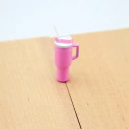 1/12 Scale Dollhouse Mini Simulation Tumbler Cup With Straw Mini Insulated Water Cup Pretend Play Doll Accessory