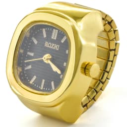 Ring Quartz Watch New Hot Sales Creative Alloy Shell Finger Square Dial Couple Men And Women