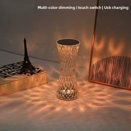 Creative Curvy Waist Crystal Table Lamp Touch Control Romantic Atmosphere Night Light Decorative Gift Lamp for Bedroom Bedside