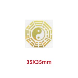 Five elements Yin and Yang Tai Chi Eight diagrams pattern metal stickers mobile phone stickers laptop car stickers decoration