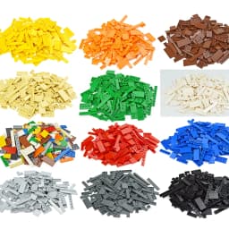 1x1 1x2 1x6 2x2 2x4 Bulk Mixed Smooth Building Blocks 11Color 150Pcs Creative City Thin Bricks Model Compatible Educational Toy