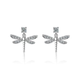 925 Sterling Silver Hollow Butterfly Stud Earrings For Women Luxury Designer Jewelry Wholesale Accessories Prevent Allergies
