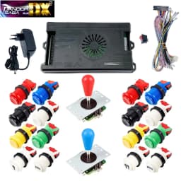 9800 in 1 Pandora Saga DX 2 Plus Arcade Box DIY Kit 8 Way Joystick American Style Push Button Game Console Cabinet Bartop