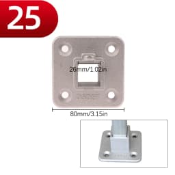 1Pcs Square Tube Connection Piece Aluminum Alloy Elbow Three-way Square Pipe Fixed Joint Storage Rack Rack