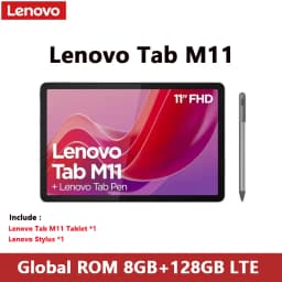 Global ROM Lenovo Tab M11 K10 11" Display 4G LTE MediaTek Helio G88 8GB RAM 128GB SSD L1 1920x1200 Wifi 7040mAh Android Tablet