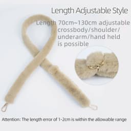 New 1 Pc Winter Plush Bag Straps Replacement Underarm Furry Bag Handles Shoulder Crossbody Hand-held Bags Straps Accessories