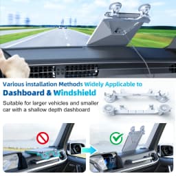 4 Suction Cups and 2 Brackets For Starlink Mini Mount Suction Cup Car Sunroof Suction Mounting Bracket for RVs Boats Glass Roof