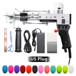 Tufting Gun 2 IN 1 Electric Carpet Tufting Gun Can Do Both Cut Pile and Loop Pile Hand Gun Carpet Weaving Flocking Power Tools