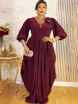 Plus Size African Party Dresses for Women 2026 New Fashion Dashiki Ankara Wedding Evening Gown Elegant Turkey Muslim Maxi Dress