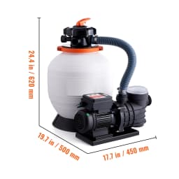 SucceBuy Sand Filter Pump 12/14/16inch Swimming Pool Pumps System&Filters Combo Set for Domestic & Commercial Above Ground Pools