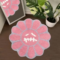VIKAMA Gothic Sunflower Non-Slip Floor Mat Absorbent Bathroom Living Room Bedroom Bedside Carpet Home Decorative Rug