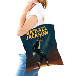 Michael Jackson Lady Shopping Bags Double Print Super Star Women Shopper Tote Bag Lightweight Album Girl Shop Satchel