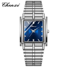 CHENXI 106 New 1pc Fashion Couple Exquisite Rectangle Watch Quartz Top Brand Stainless Steel Male and Female Couple Watch Gift