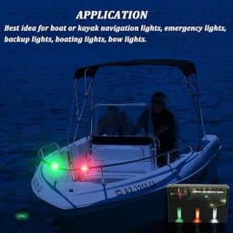 LED Boat Navigation Light USB Charging Sailing Signal Lamp 4 Modes Boat Stern Lights for Marine Yacht Kayak Sailboat