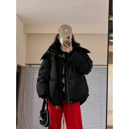 Winter Women's Short Padded Jacket Loose Fit Thickened Korean Style Cotton down Coat Trendy Couple's Clothing Small Size