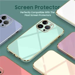 Plated Soft Phone Case For iPhone 17 Air 16 E 15 14 13 12 11 Pro Max Plus Mini Shockproof Silicone Lens Protect Wristband Cover