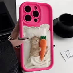 Candy Color Cute Cat Phone Case For iPhone 11 Case iPhone 13 15 12 14 16 Pro Max XR XS X 7 8 Plus SE 2020 Matte Shockproof Cover