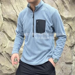 Quick Dry Half Zip Sweater Couple Outfit Z Shaped Weave 280g Polyester Fiber Outdoor Style Breathable Autumn Winter Hoodie