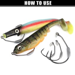 Spinpoler Raptor Weighted Swimbait Hooks 5/0 7/0 10/0 Twistlock Centering Pin Spring High Carbon Steel Weedless Fishing Hooks