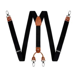 2.5cm 4 Clips Suspenders Clips for Men Y-Back Jeans Hook Buckle Adjustable Pant Braces Straps for Shirt Suit Pants Suspender