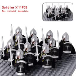 MOC Medieval Dwarf Warrior Elves Knights LOTR Figures Building Blocks Accessories Armor Shield LOTR DIY Toys for Children Gift