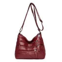 Multiple pockets Soft Leather Hand Bags For Women Luxury Handbags Women Bags Designer Shoulder Crossbody Bags