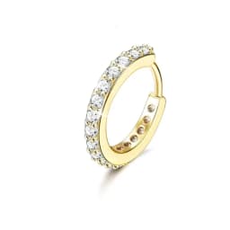 Drperfect Stainless Steel Nose Ring Hoop Stud Paved CZ Leaf Feather Flower Crawler Nose Ear Cartilage Nose Ear Piercing Hoop