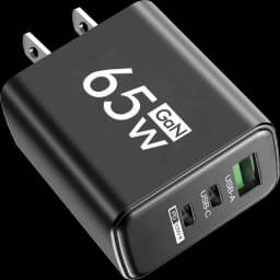 65W USB GaN Charger 3 in 1 PD Type C Fast Charging Mobile Phone Power Adapter For iPhone 15 Xiaomi Samsung Oneplus EU/US/KR Plug