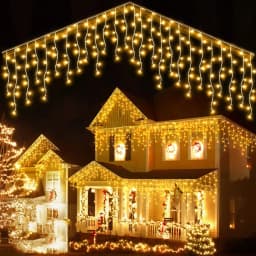 String Lights Christmas Outdoor Decoration Drop 5m Droop Garland Curtain Icicle String Led Lights Garden Home Party 220V 110V