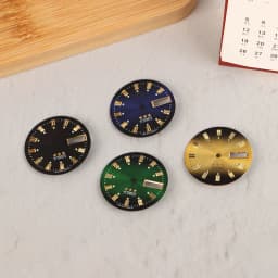 New 1Pc Vintage 3 Stars Watch Dial DIY Parts Dual Calendar Literal Men's Watch Accessories For 46941/46943 Movement