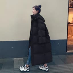 zjaiss 2026 Winter New Down Coats Long-style Cotton Dress Korean Version Large Size Korean Fashion Jackets Heat Parka Feminina