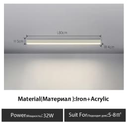 Balcony Ceiling Lights Long Strip Aisle LED Lamp Bedroom Dining Room Living Room Cloakroom Ceiling Lamp Island Kitchen Decor