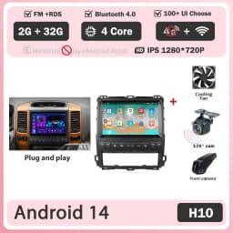 Android 16 Auto Car Radio For Toyota Land Cruiser Prado 120 For Lexus GX470 GX 470 J120 2002 -2009 Carplay BT Multimedia Player