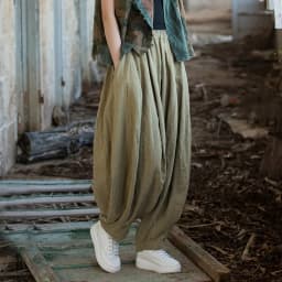 Johnature Women Bloomers Pants Solid Color Elastic Waist Spring Ramie Trouser Pockets 2025 New Loose Women Vintage Long Pants
