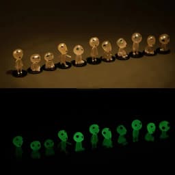 10Pcs Luminous Elves Mini Figures Fish Tank Decor Kodama Glow in The Dark Figures Garden Micro Flower Potted Landscape Ornament