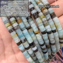 Wholesale Natural Amazonite Various Shape Stone Beads Round Faceted Rondelle Square Irregular for Jewelry Making Diy Bracelet